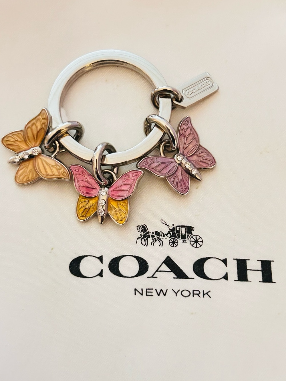 NWOT RARE Coach Y2K Butterfly Keychain/ Bag Charm - Picture 11 of 16